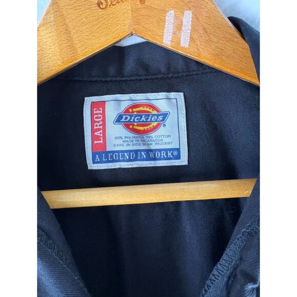 Vintage Classic Dickies Black Short Sleeve Work Button down Shirt, Men's Large - Picture 5 of 8